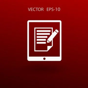 Touchpad notes icon. vector illustration Stock Illustration