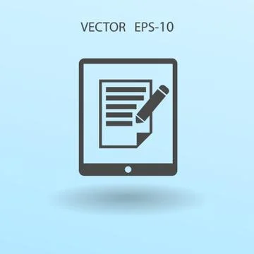Touchpad notes icon. vector illustration Stock Illustration