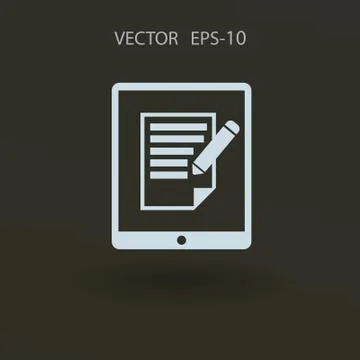 Touchpad notes icon. vector illustration Stock Illustration