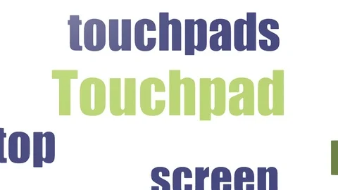 Touchpad Wordcloud Animated Isolated Video stock 107230544