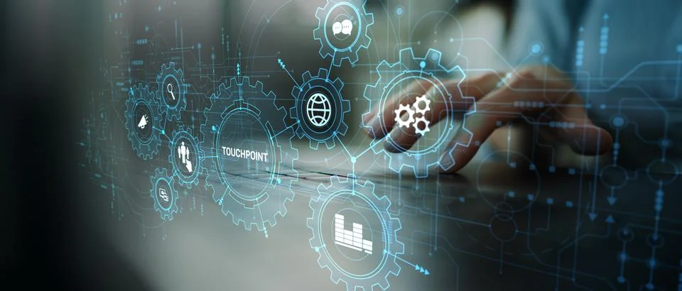 Touchpoint Strategy and Customer Interaction Optimization in Digital Ecosyste Stock Photos