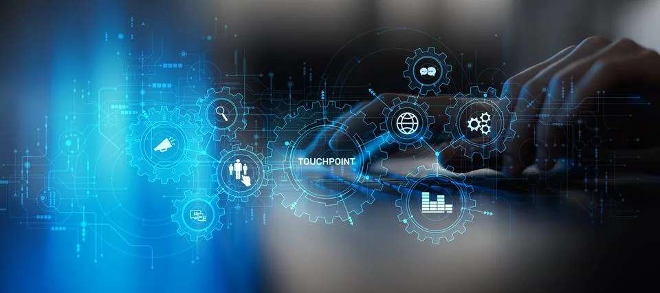 Touchpoint Strategy and Customer Interaction Optimization in Digital Ecosyste Stock Photos