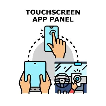 Touchscreen application panel user interface concept Stock Illustration