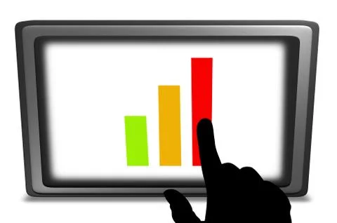 Touchscreen chart Stock Illustration