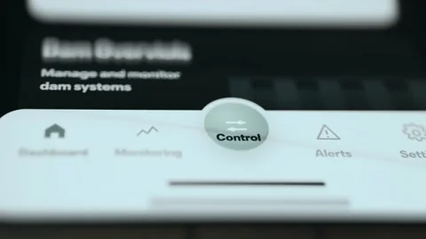 Touchscreen Configuration Data Industrial Technology Dashboard Stock Footage 339608887