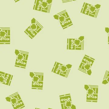 Touchscreen control glyph vector seamless pattern Stock Illustration