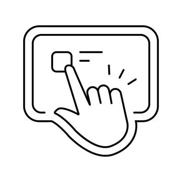 Touchscreen control line icon vector illustration Stock Illustration