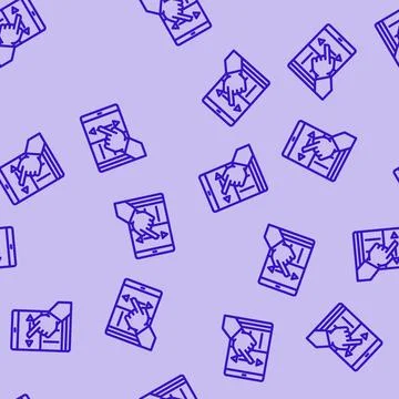 Touchscreen control line vector seamless pattern Stock Illustration