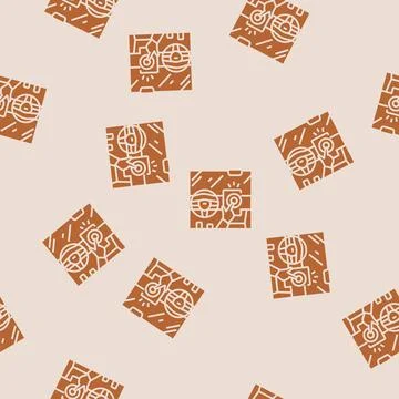 Touchscreen dashboard auto tainment glyph seamless pattern Stock Illustration