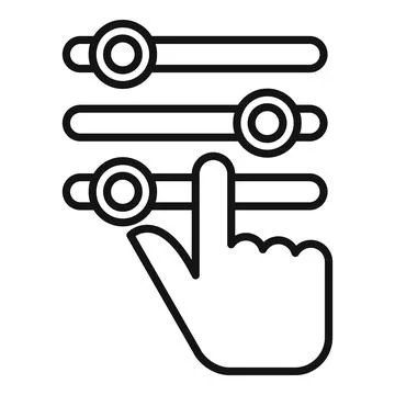 Touchscreen gesture icon for interface control 스톡 일러스트