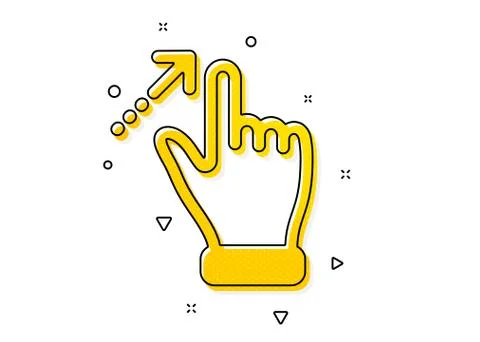 Touchscreen gesture icon. Slide arrow sign. Swipe action. Vector Stock Illustration