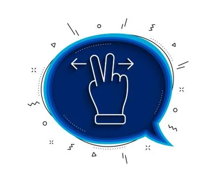 Touchscreen gesture line icon. Slide arrow sign. Swipe action. Vector Stock Illustration