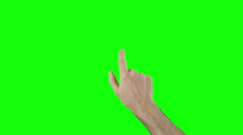 Touchscreen gestures on green screen. 4K. Stock Footage 49662975