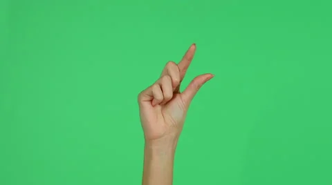 Touchscreen hand gestures on green screen 4K Vidéo 46464645
