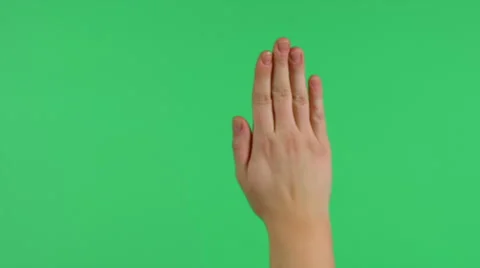 Touchscreen hand press gesture with glow on green screen HD Stock-Footage 46356892