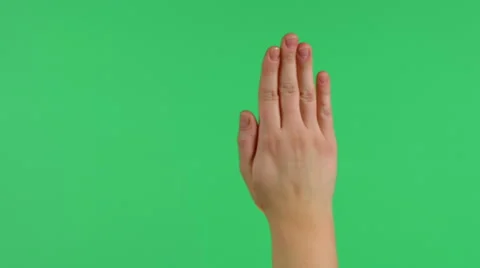 Touchscreen hand press gesture with glow on green screen 4K Stock-Footage 46357471