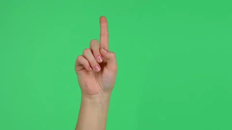 Touchscreen hand tap and click gestures on green screen 4K Stock Footage 46358179