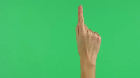 Touchscreen hand tap gestures on green screen 4K Stock-Footage 46357457