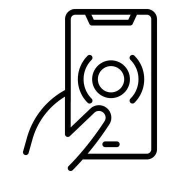 Touchscreen icon outline vector. Screen touch Stock Illustration