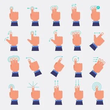 Touchscreen instructions Stock Illustration