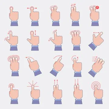 Touchscreen instructions Stock Illustration