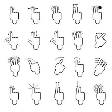 Touchscreen instructions Stock Illustration