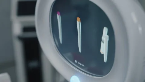 Touchscreen interface on aesthetic laser machine Vídeos de archivo 311156394