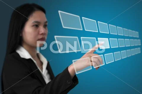Touchscreen interface Stock Illustration