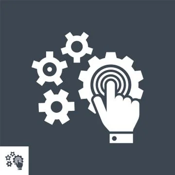 Touchscreen Optimization Vector Glyph Icon Stock Illustration