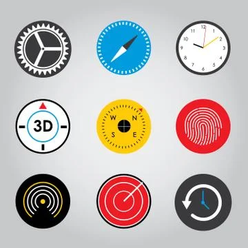 Touchscreen Smart Phone Mobile Application Button Icon Vector. Illustrazione stock