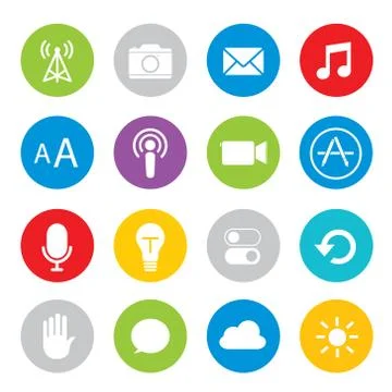 Touchscreen Smart Phone Mobile Application Button Icon Vector Stock Illustration