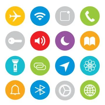 Touchscreen Smart Phone Mobile Application Button Icon Vector Stock Illustration