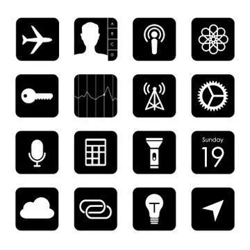 Touchscreen smart phone mobile application button icon Vector illustration Illustrazione stock