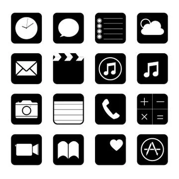 Touchscreen smart phone mobile application button icon Vector illustration Stock Illustration