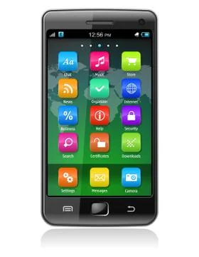 Touchscreen smartphone Stock Illustration