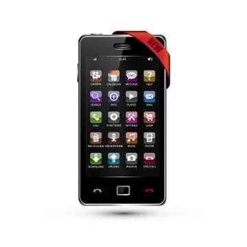 Touchscreen smartphone Stock Illustration