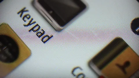 Touchscreen of smartphone sliding Stock Footage 34548649