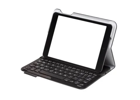 Touchscreen Tablet Inside Keyboard Case Stock Photos