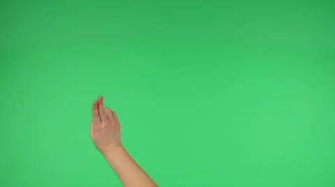 Touchscreen tap and drag hand gestures on green screen board HD Stock-Footage 46358340