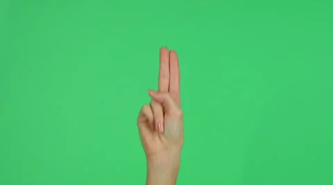 Touchscreen tap and swipe hand gestures on green screen HD 스톡 동영상 46359502