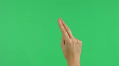 Touchscreen tap and swipe hand gestures on green screen 4K 스톡 동영상 46362832