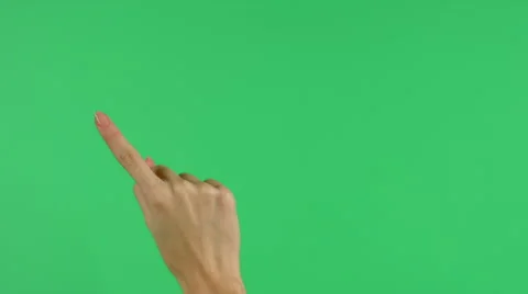 Touchscreen tap, drag and swipe hand gestures on green screen HD Stock-Footage 46358117