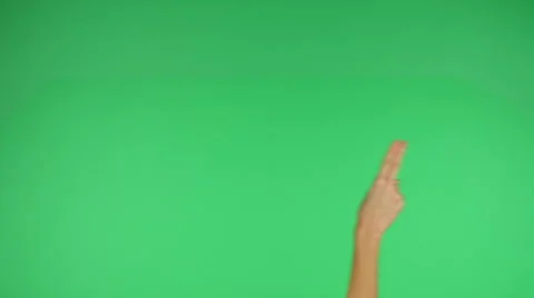 Touchscreen tap, drag and swipe hand gestures on green screen board HD Stock-Footage 46358862