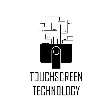 Touchscreen technology icon. Element of Web Development for mobile concept and Illustrazione stock