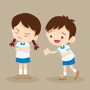 Touchy student Illustrazione stock