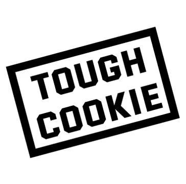 Tough cookie stamp on white Stock Illustration