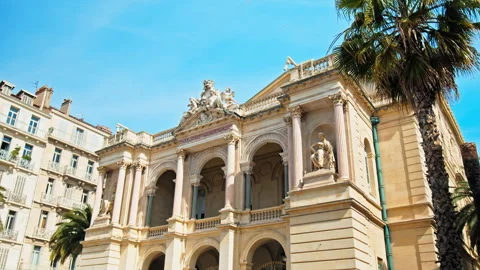 Toulon Opera Theatre the second largest opera house in France. Stock Footage 247216074