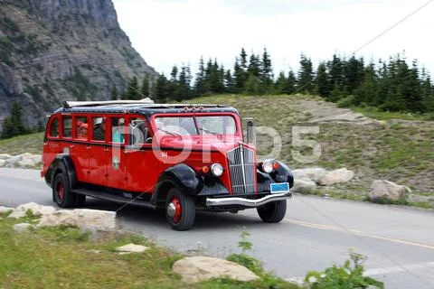 Tour Bus Glacier National Park