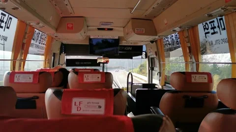 Tour Bus in Seoul Stock Footage 146462188