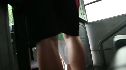 Tour bus unloading Video stock 52076989